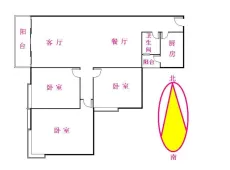 海珠|翠城花园3室2厅1卫出租|买房租房佣金全返