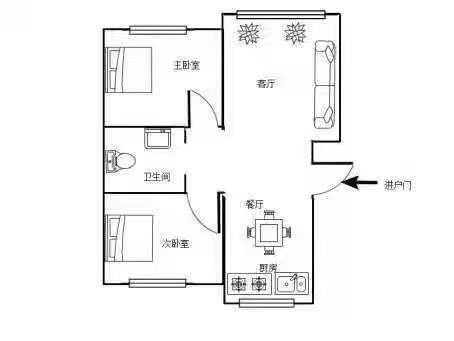 毕升金城5楼，两室一厅，交通便利。临近实验和蒙晓。-毕升金城租房