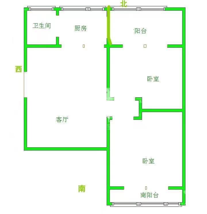 13小区精装修两室一厅家电齐全拎包入住-建华小区租房