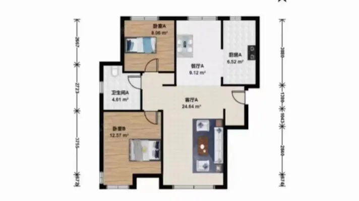 津塘公路 电梯房包物业两居室 价格可谈 精装修随时看房