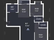 团城山|新西南国际花园3室2厅2卫出租|买房租房佣金全返