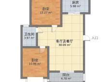 禹会|秀水新村二村2室2厅1卫出租|买房租房佣金全返