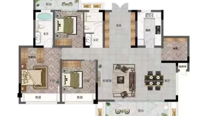 碧桂园时代印象两室复式公寓出租精装修客厅带空调拎包入住