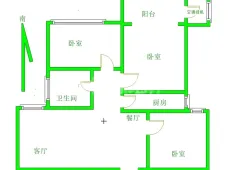 华龙|东湖方舟3室2厅1卫出租|买房租房佣金全返