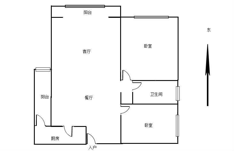 盛唐城 标准两房 带部分家具 带大阳台 可随时看房 欢迎咨询-俊发盛唐城租房