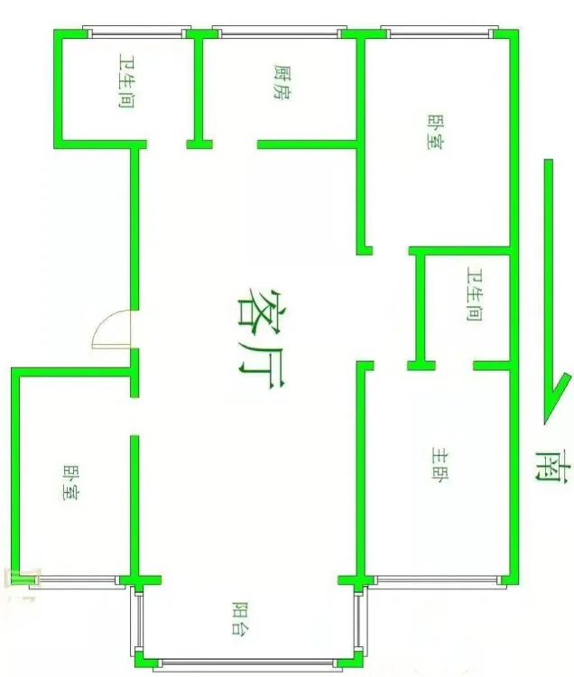 体育馆 二十中附近 便宜三居室 锦福苑 电梯 拎包入住随时看