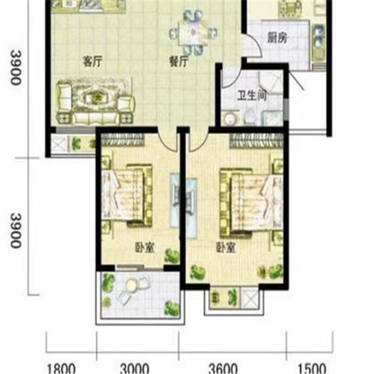 海吉星时代广场公寓，两室一厅一厨一卫，拎包入住-海吉星时代广场租房