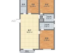 赤壁|银河花园城3室2厅2卫出租|买房租房佣金全返