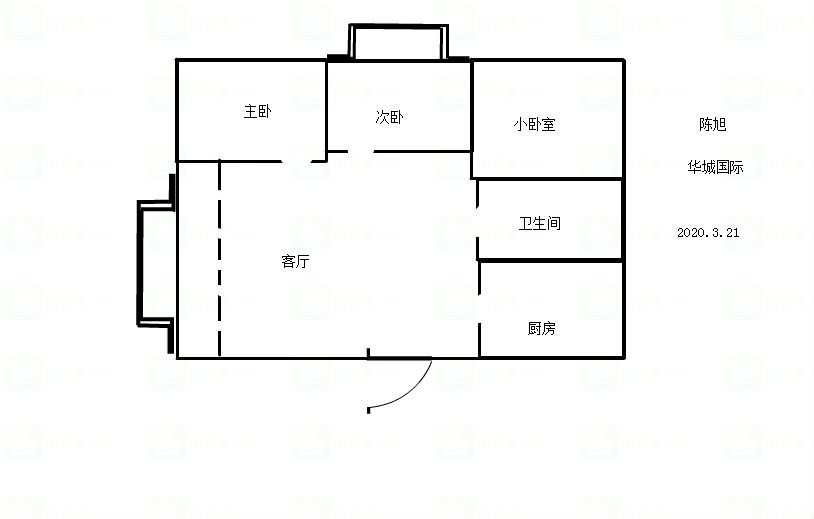 稻香花园 3室2厅1卫 电梯房 简单装修 拎包入住-稻香花园租房