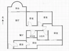 白云|岭南新世界3室2厅2卫出租|买房租房佣金全返