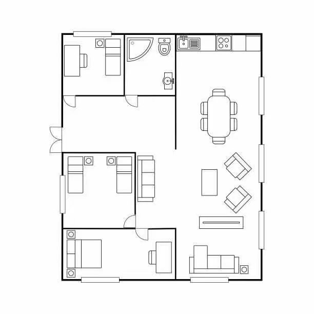 出租金色家园步梯三楼90平拎包入住两室一厅设施齐全-金色家园租房