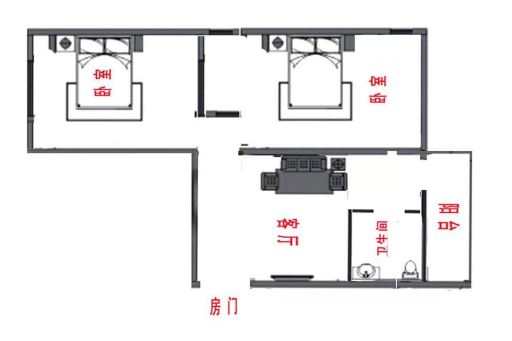 西芬一期，8楼，正房阴阳结构，54平，500元月-西芬小区租房