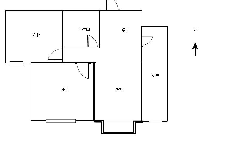 华州小区一号 电梯精装2室2厅1卫 南北通透 拎包住看房方便-华州小区租房