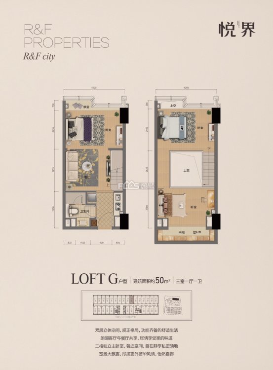 富力城loft公寓，房东自住装修，品牌家具家电，拎包入住-富力城悦界租房