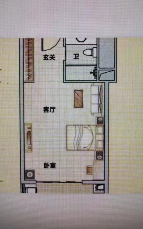 江南国际 1室1厅1卫 电梯房 60平 精装修-江南国际租房