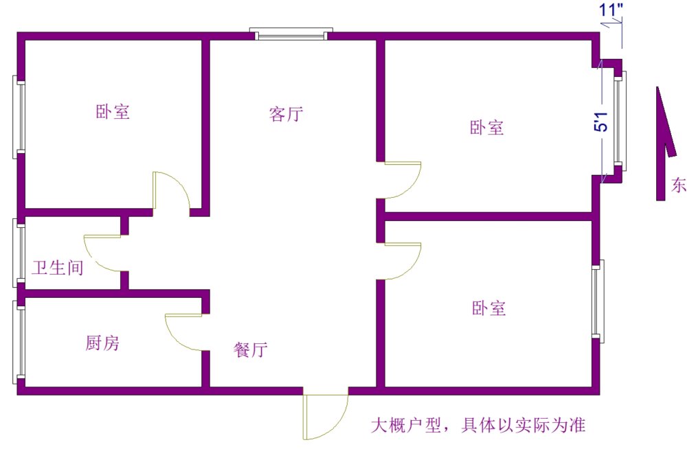 浙豫国际 3室2厅1卫 精装修 电梯房 120平-浙豫国际租房