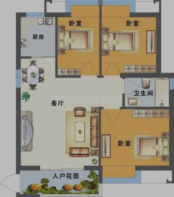 春江人家对面，2室2厅加书房，精装，月租1250元-春江人家租房