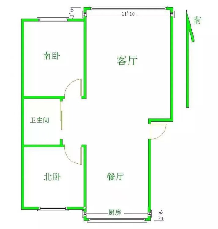 志城慧府 电梯4层46平精装一室 有空调包取暖 每月1350-志城慧府租房