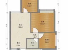 峨眉山|白龙南路17号院3室2厅2卫出租|买房租房佣金全返