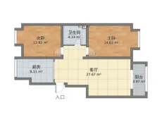 广晟苑2室2厅1卫出租