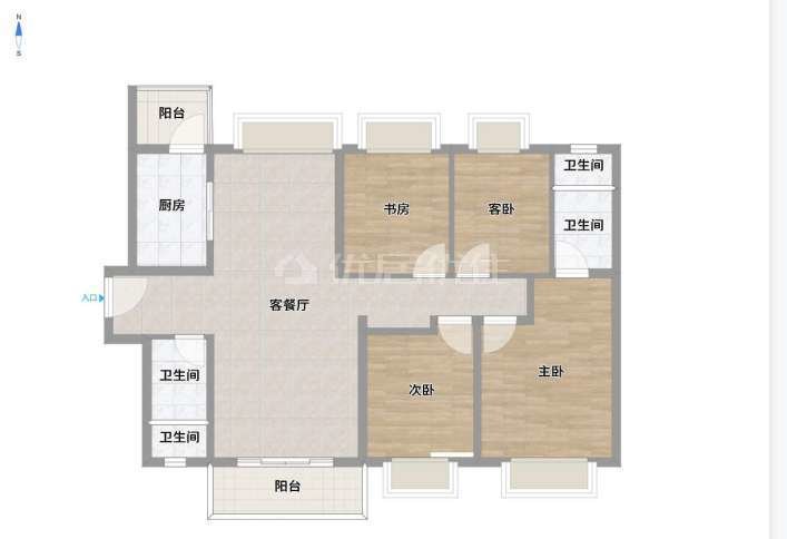 碧桂园森林里 4房2厅 127平 精装修 拎包入住-碧桂园森林里租房