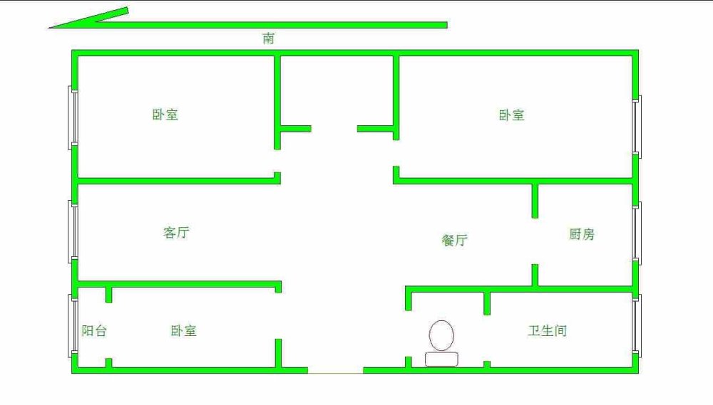 拎包入住   3室2厅1卫  精装修 配套齐全 南北通透-绿叶小区二手房价