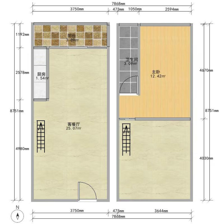 东方都会广场 1室1厅1卫 36平 拎包入住-东方都会广场二手房价