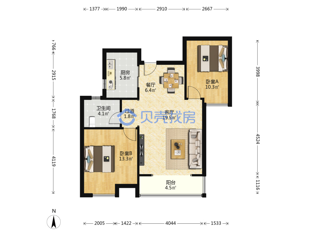 灞桥区其他精装2室2厅1卫二手房出售5