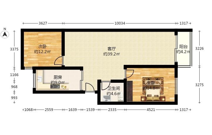 华富园,华富园3室2厅1卫93.35平方米248万元2