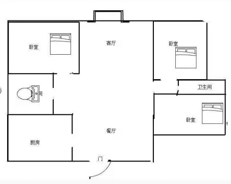南城花园3室2厅2卫毛坯