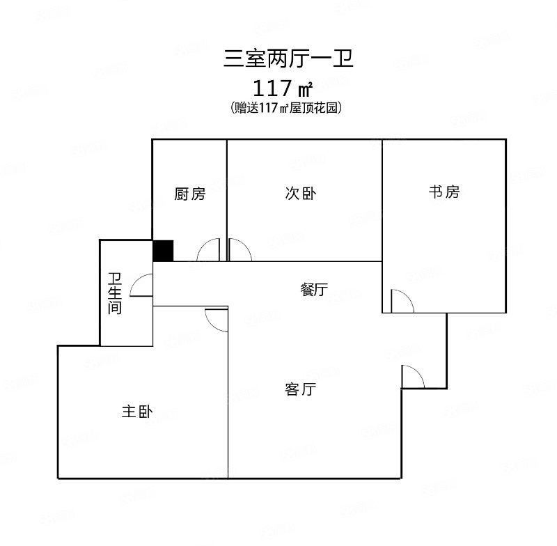 佳乐公寓,带屋顶花园性价比超高的年底特惠佳乐公寓3室2厅1卫13