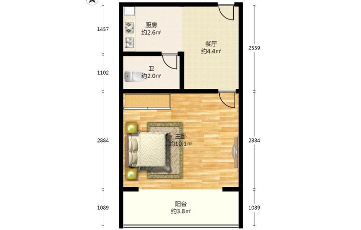 南方花园83万单室套，看房方便提前沟通-南方花园B组团二手房价