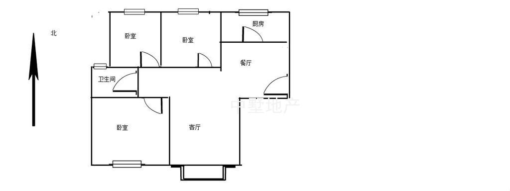 潘集区城中毛坯3室2厅1卫二手房出售9