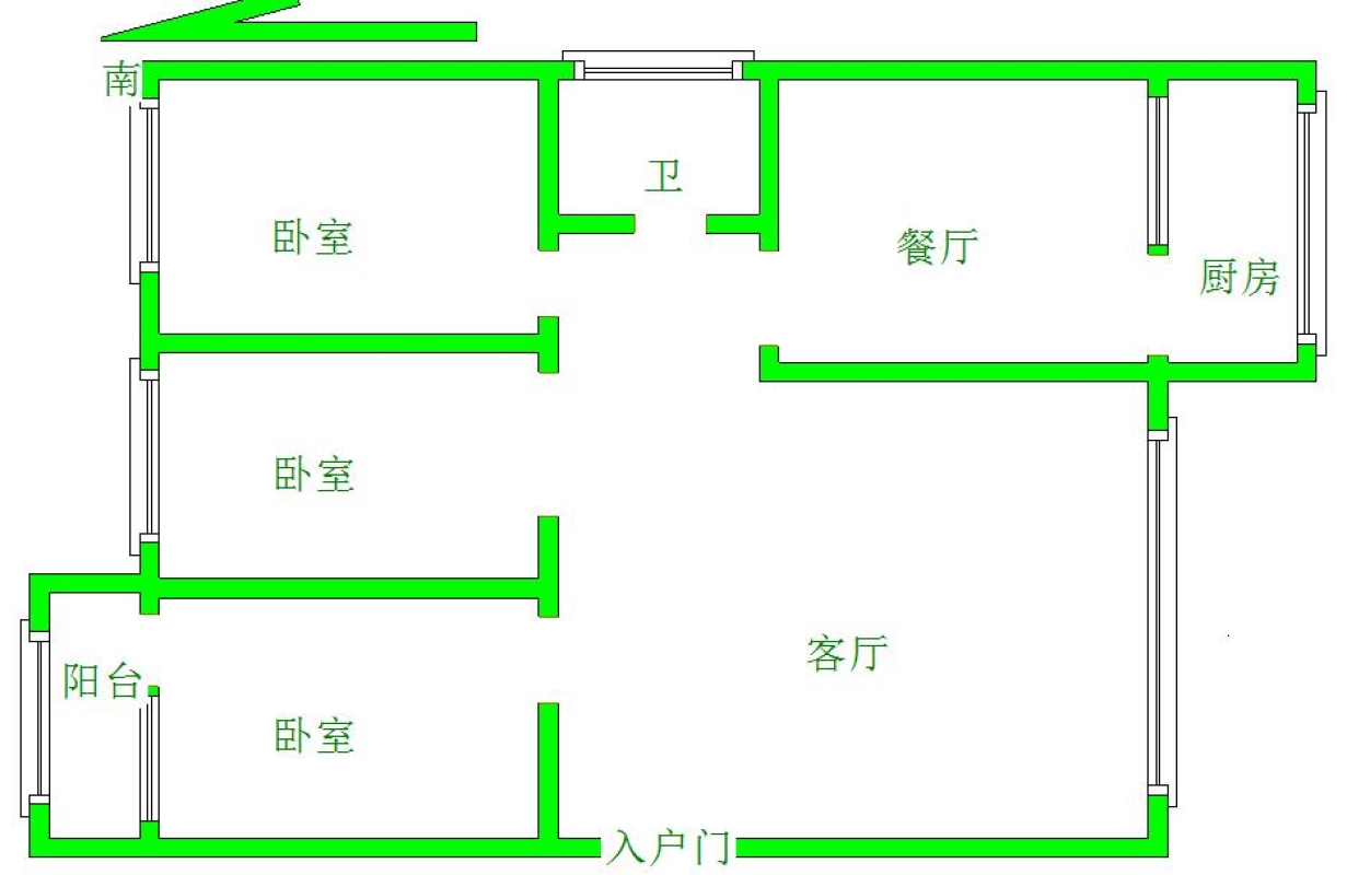 市政府宿舍【三八路北】 99平米 79万-香榭丽小镇二手房价