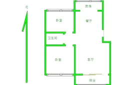 德城区|十三局西区2室2厅1卫出租