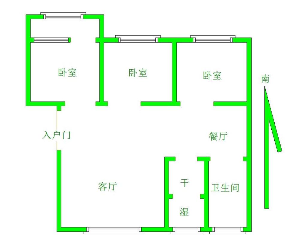 酒厂宿舍（又一村）三楼 99.80平米 97万-香榭丽小镇二手房价