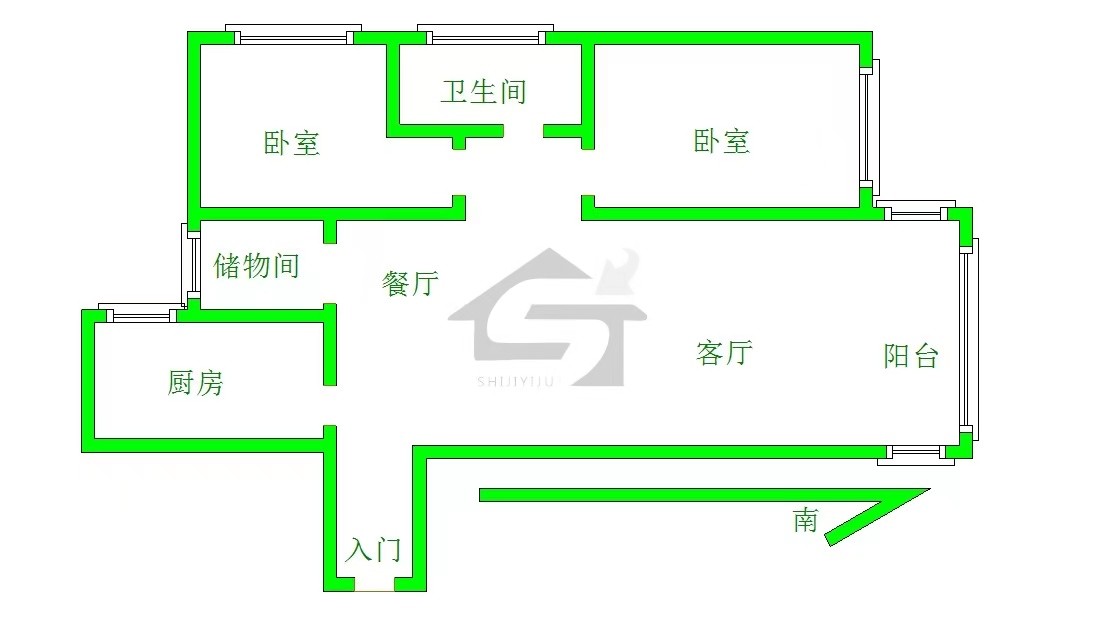 城区城东毛坯2室2厅1卫二手房出售10