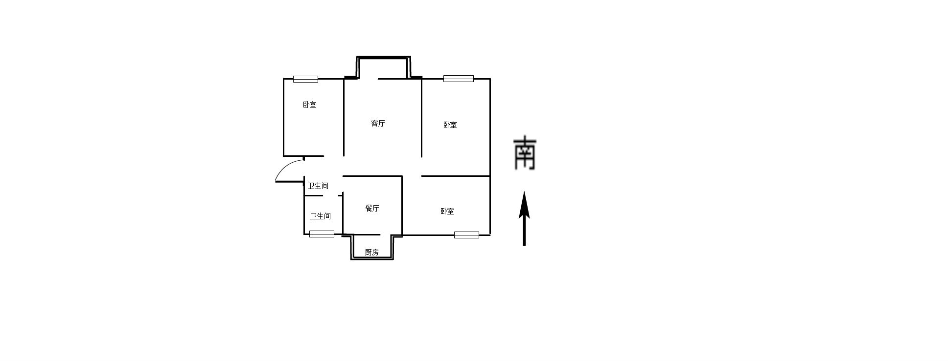 碱厂生活区3室1厅1卫朝南北毛坯出租20