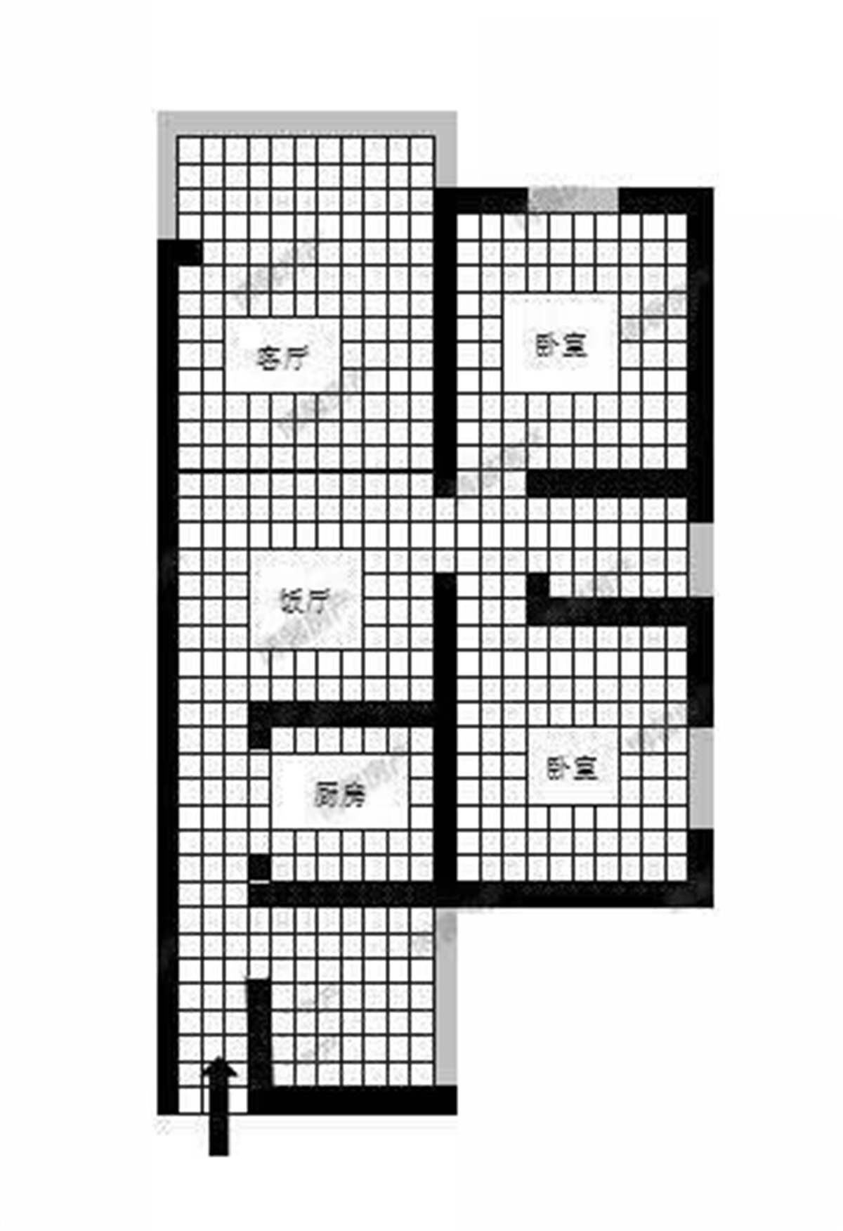 东兴区西万达毛坯2室2厅1卫二手房出售8