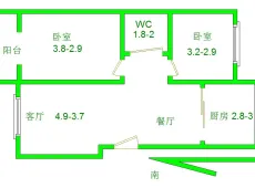 回民区|草原明珠2室2厅1卫出售