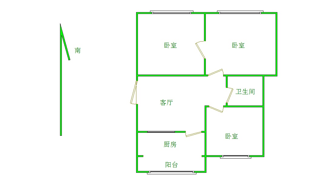 大召友谊小区,友谊小区【通顺街】 81.0平米1