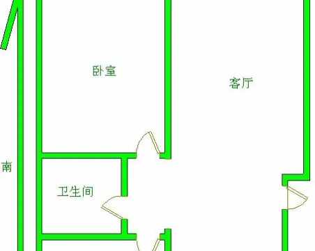 吉利花园2室2厅1卫朝南普通