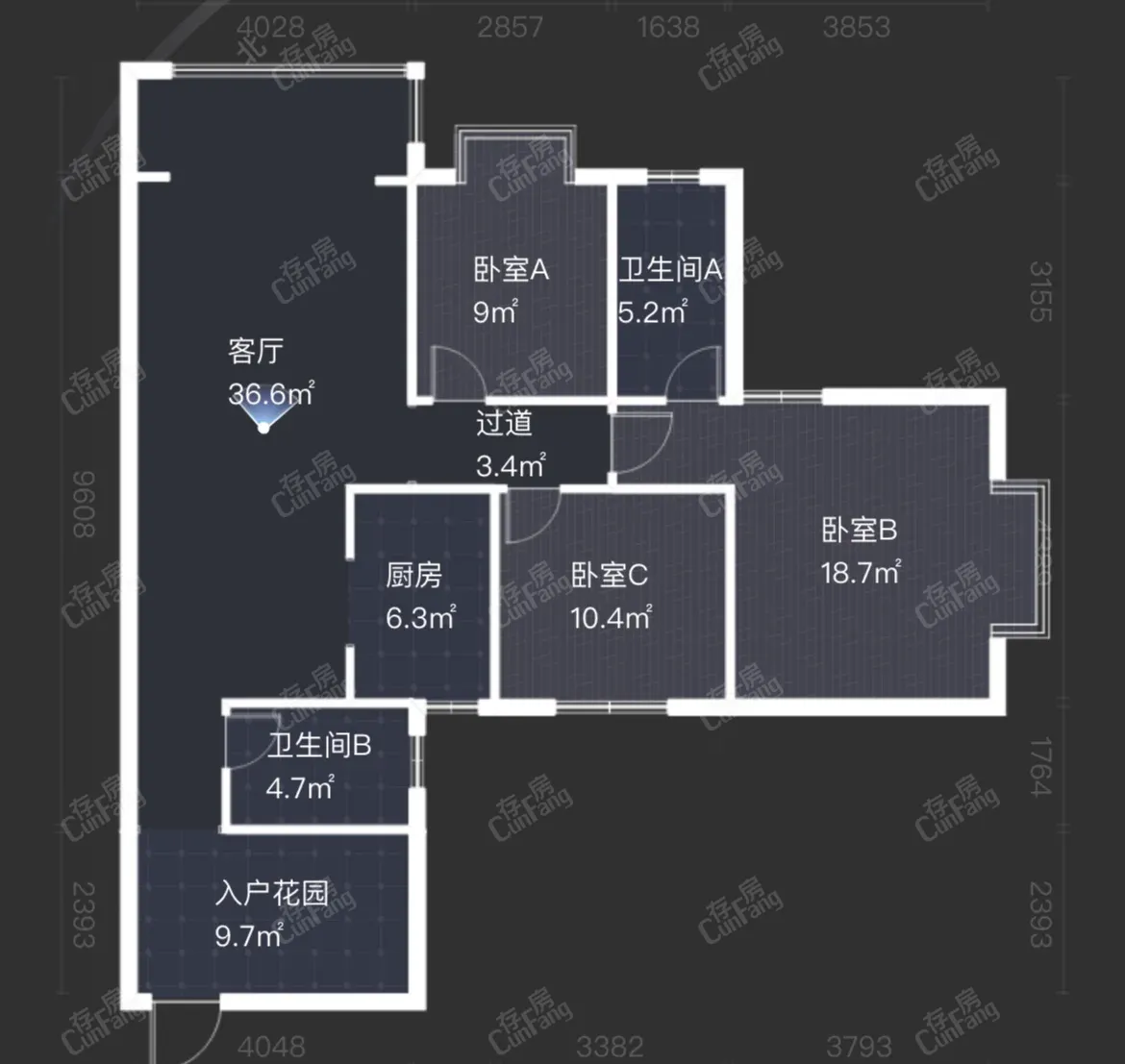 观山湖区会展城毛坯3室2厅2卫二手房出售12