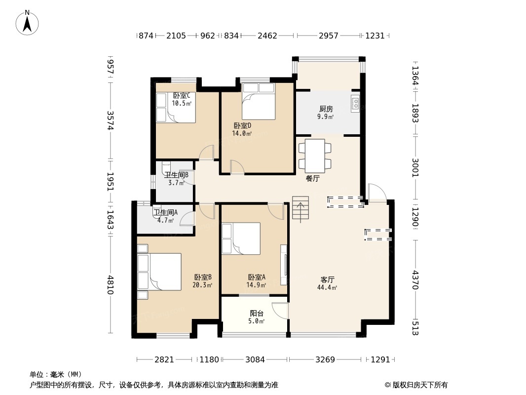 金阳新区金阳新区普通4室2厅2卫二手房出售11