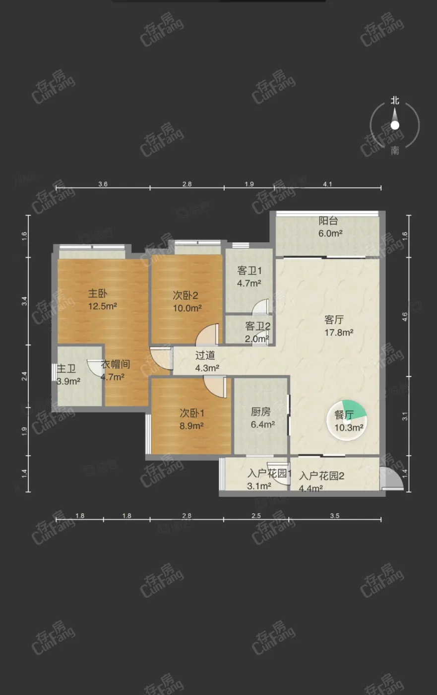 金阳新区金阳新区毛坯3室2厅1卫二手房出售12