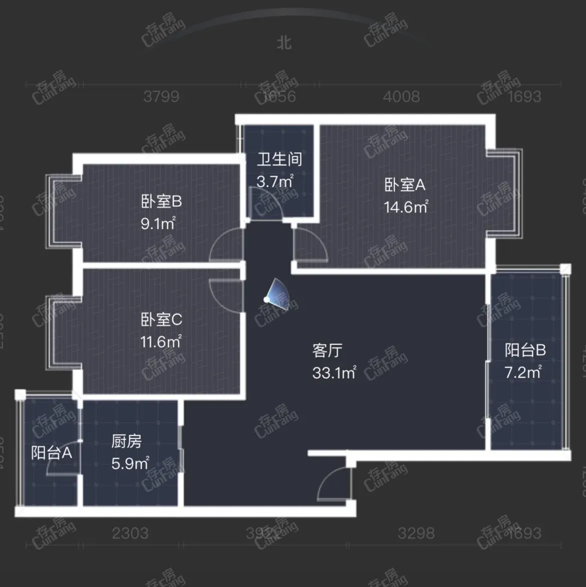 金阳新区观山路普通3室2厅1卫二手房出售11