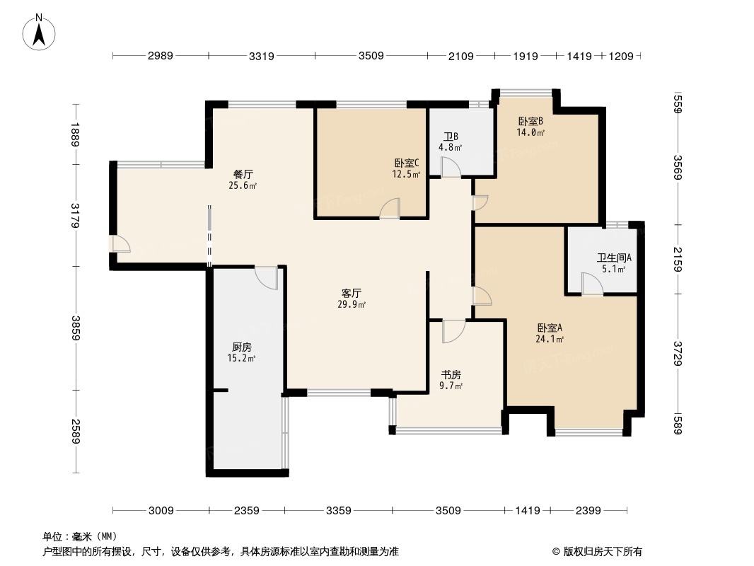 中天会展城B区,中天会展城B区 137平米 159万14