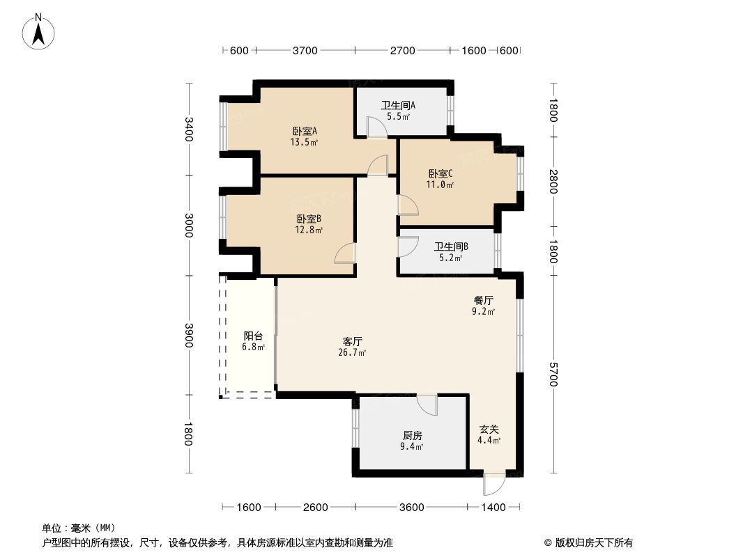 金阳新区观山路毛坯3室2厅1卫二手房出售18