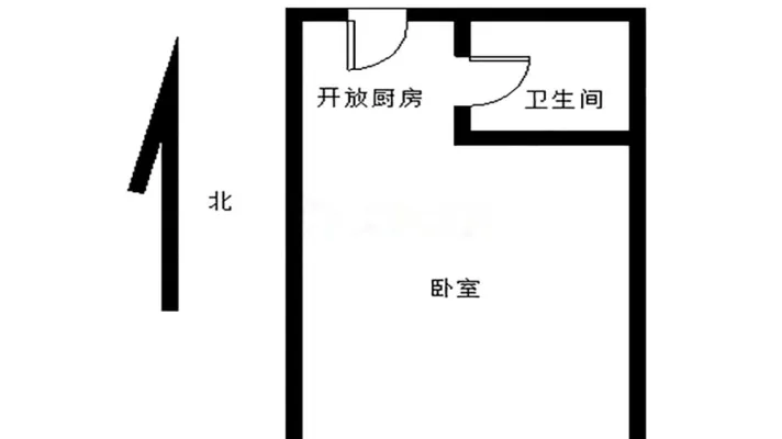 万达公寓 1室1厅 东