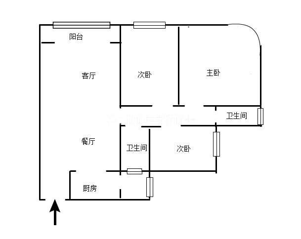 城南华府,南北通透 精装 110平 城南华府 房东急置换 诚心出售12